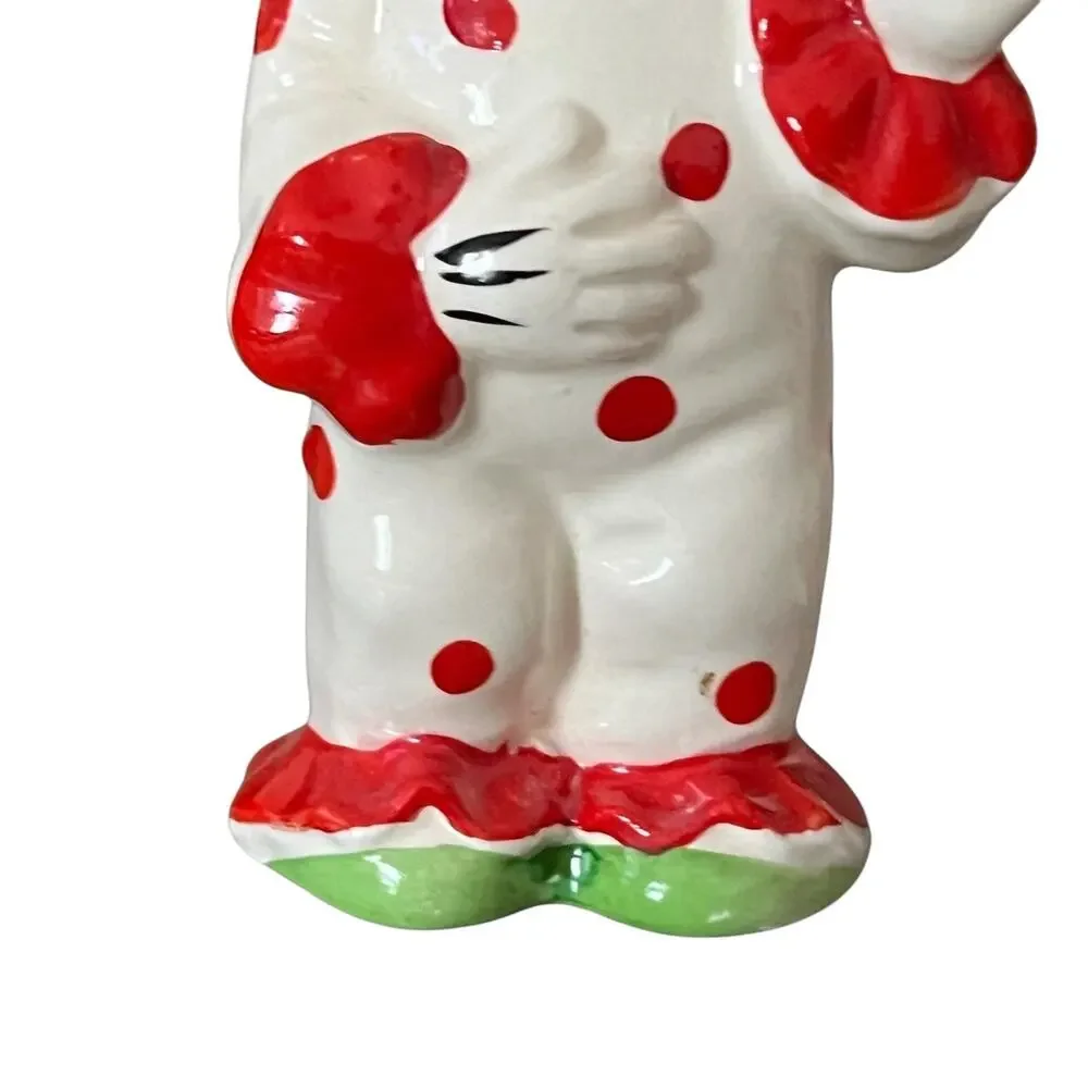 Vintage JAPAN CLOWN Salt & Pepper Shakers SET 1950s EUC 4” High 1677-57